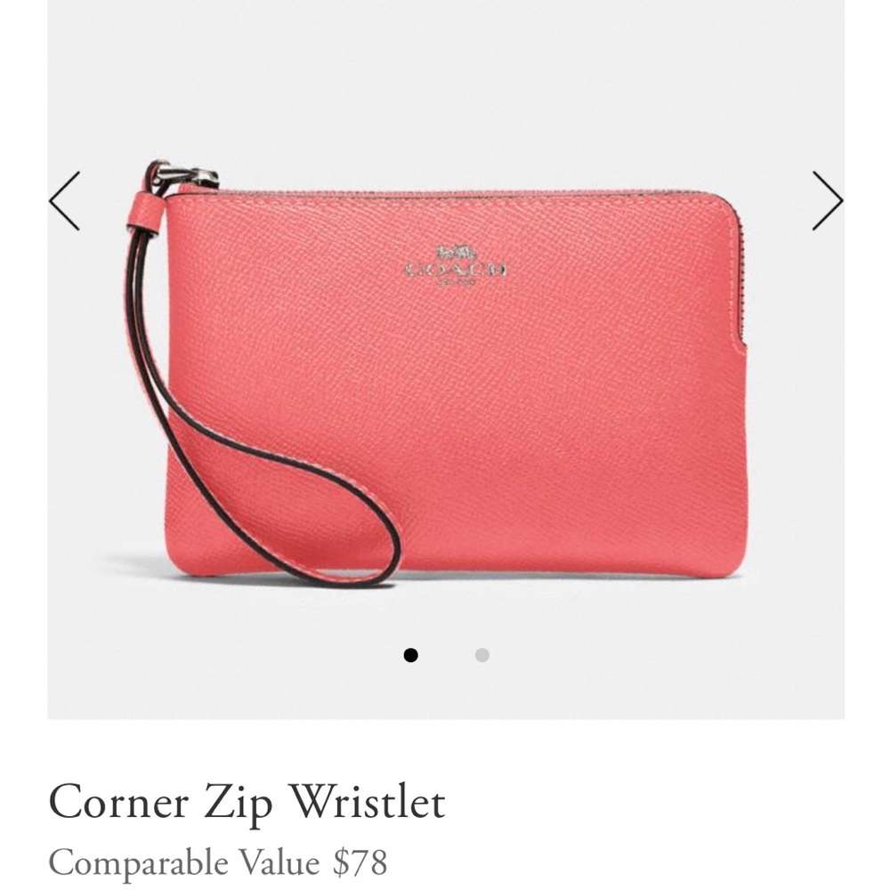 Coral Coach Wristlet